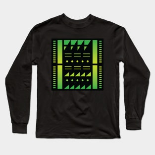 “Dimensional Angles (2)” - V.6 Green - (Geometric Art) (Dimensions) - Doc Labs Long Sleeve T-Shirt